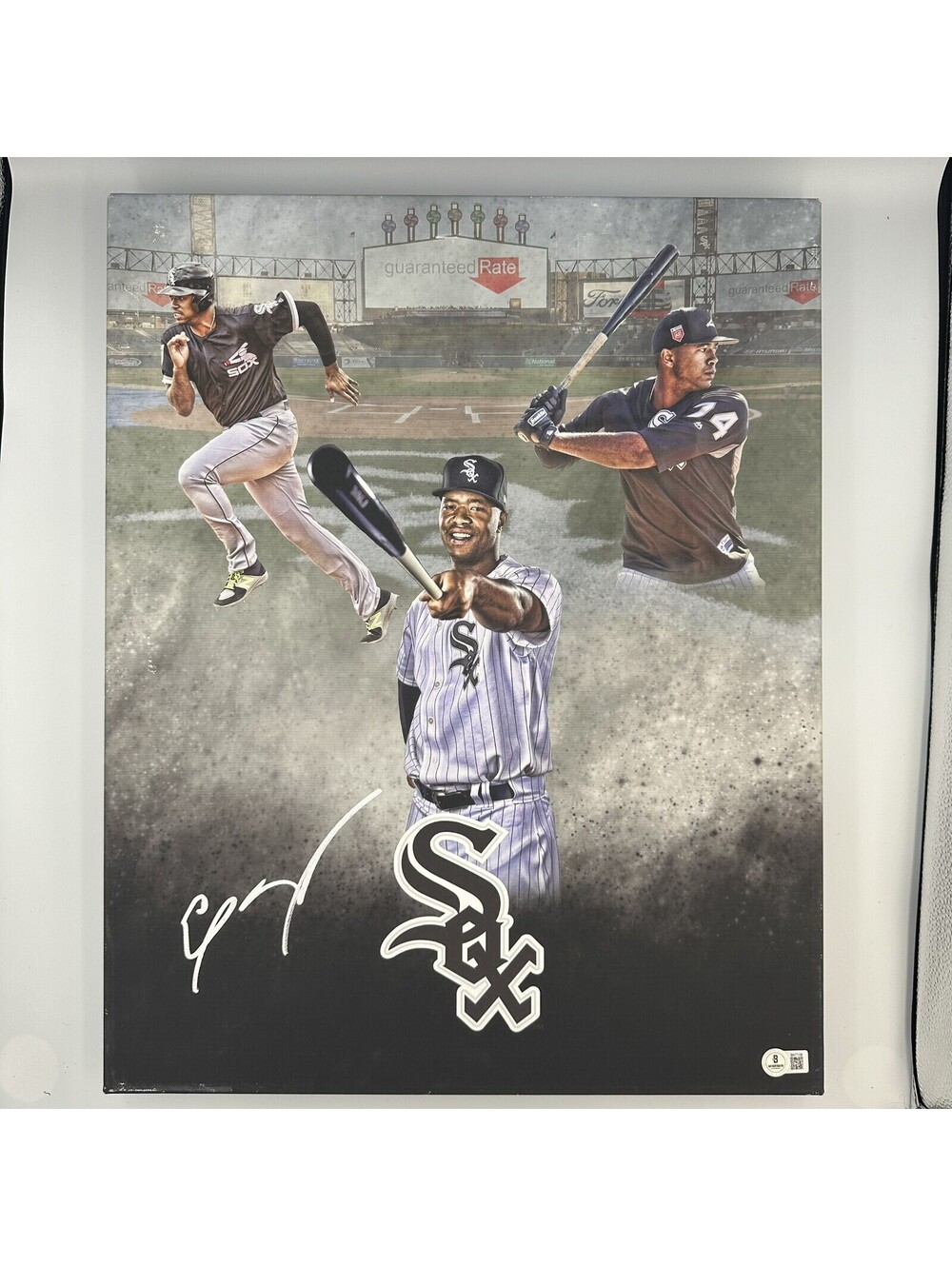 Eloy Jimenez Signed 16x20 Wrapped Canvas Beckett COA Chicago White Sox MLB
